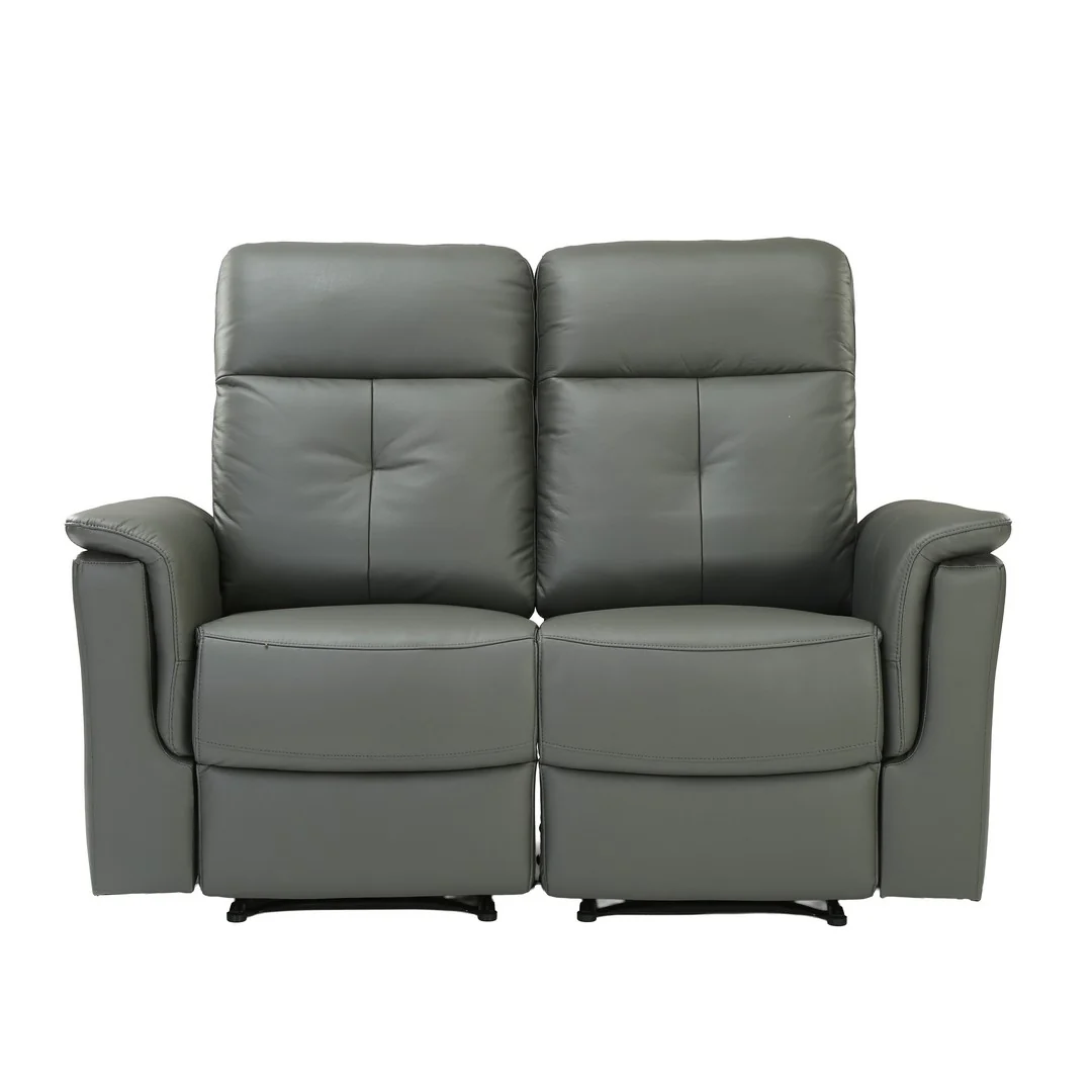 Dark Grey Manual 2 Seater Recliner Sofa By Stories - Image 5