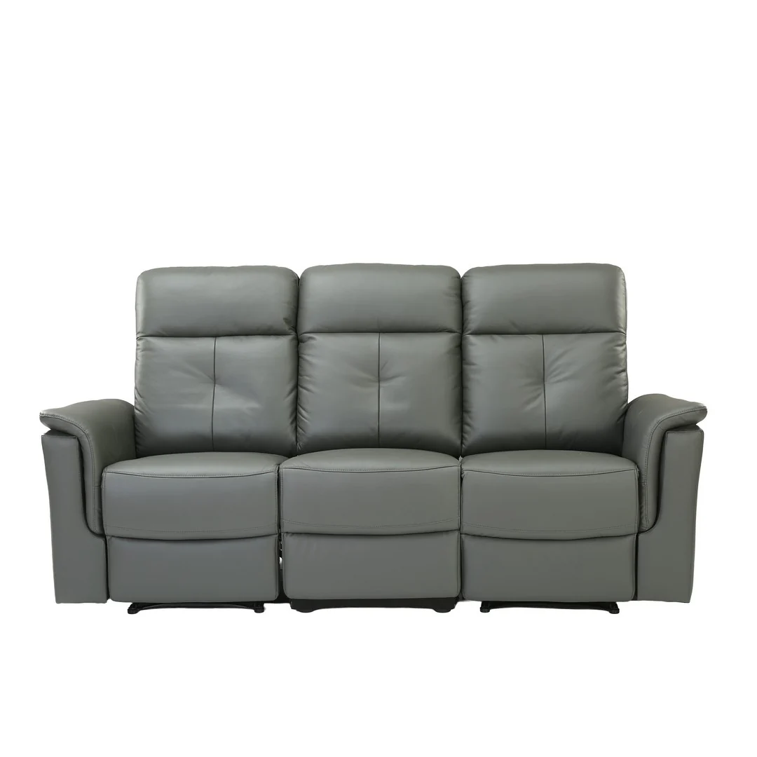 Dark Grey Manual 3 Seater Recliner Sofa By Stories - Image 5