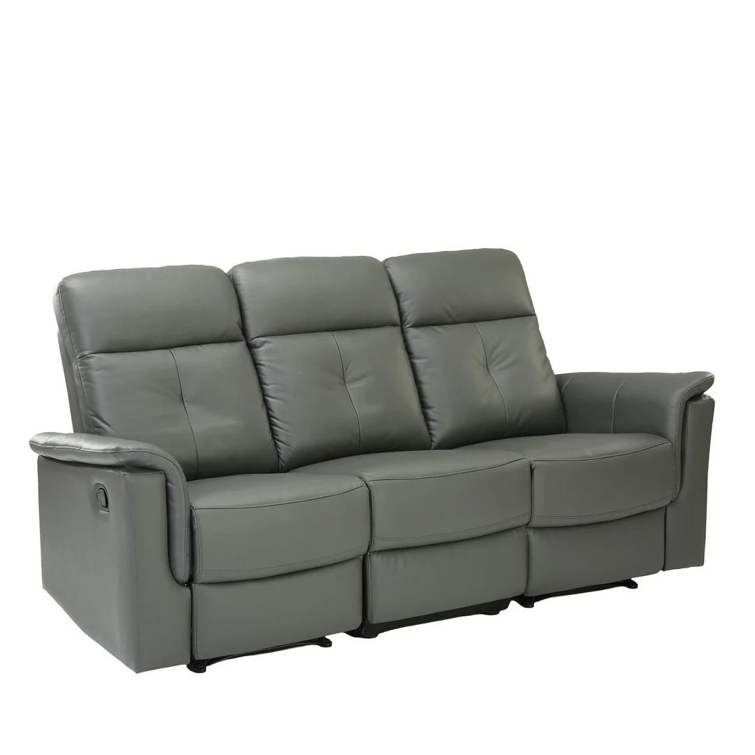 Dark Grey Manual 3 Seater Recliner Sofa By Stories - Image 6