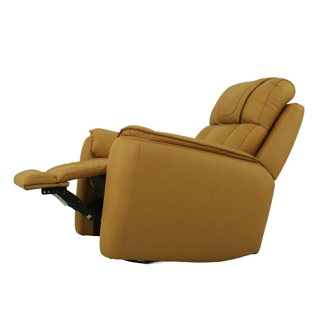 Angelina Motorized 1 Seater Recliner Rocking Leather Sofa By Stories - Image 4