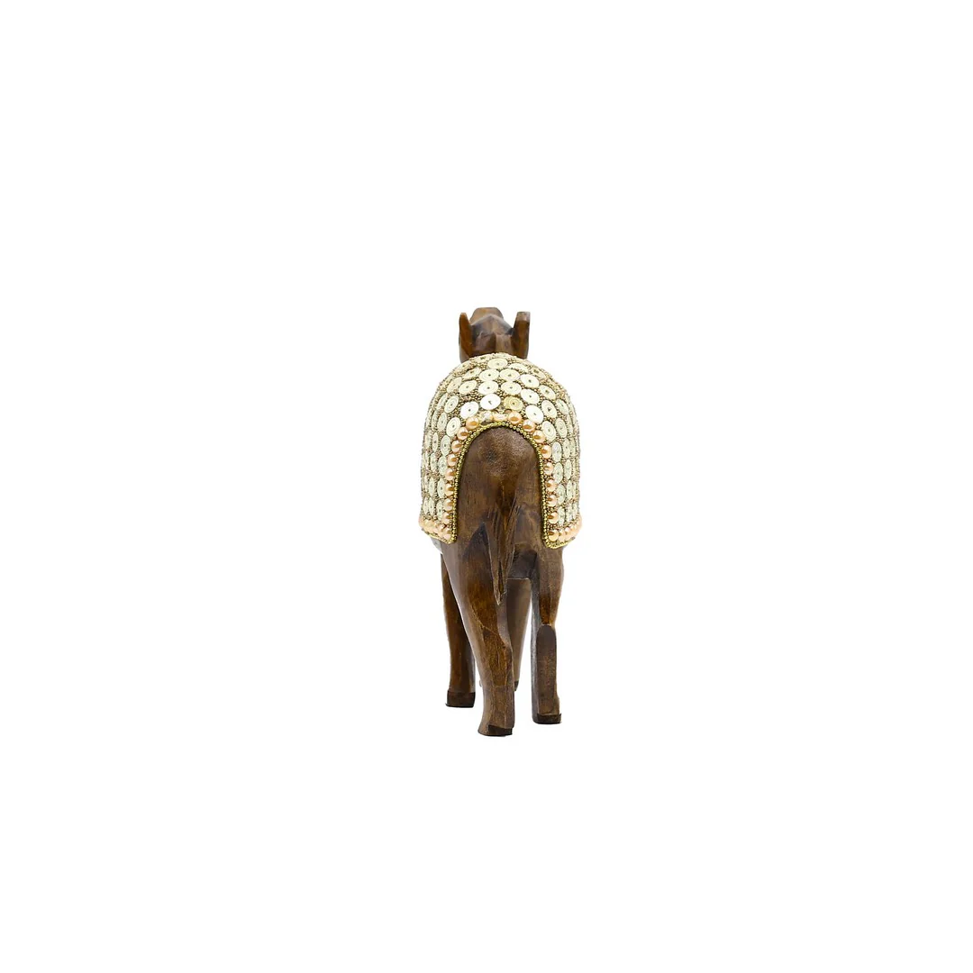 Wooden Camel Golden Spiral Work By Stories - Image 4