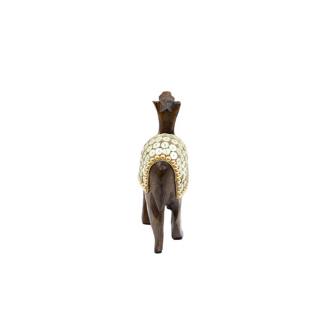 Wooden Camel Golden Spiral Work By Stories - Image 6