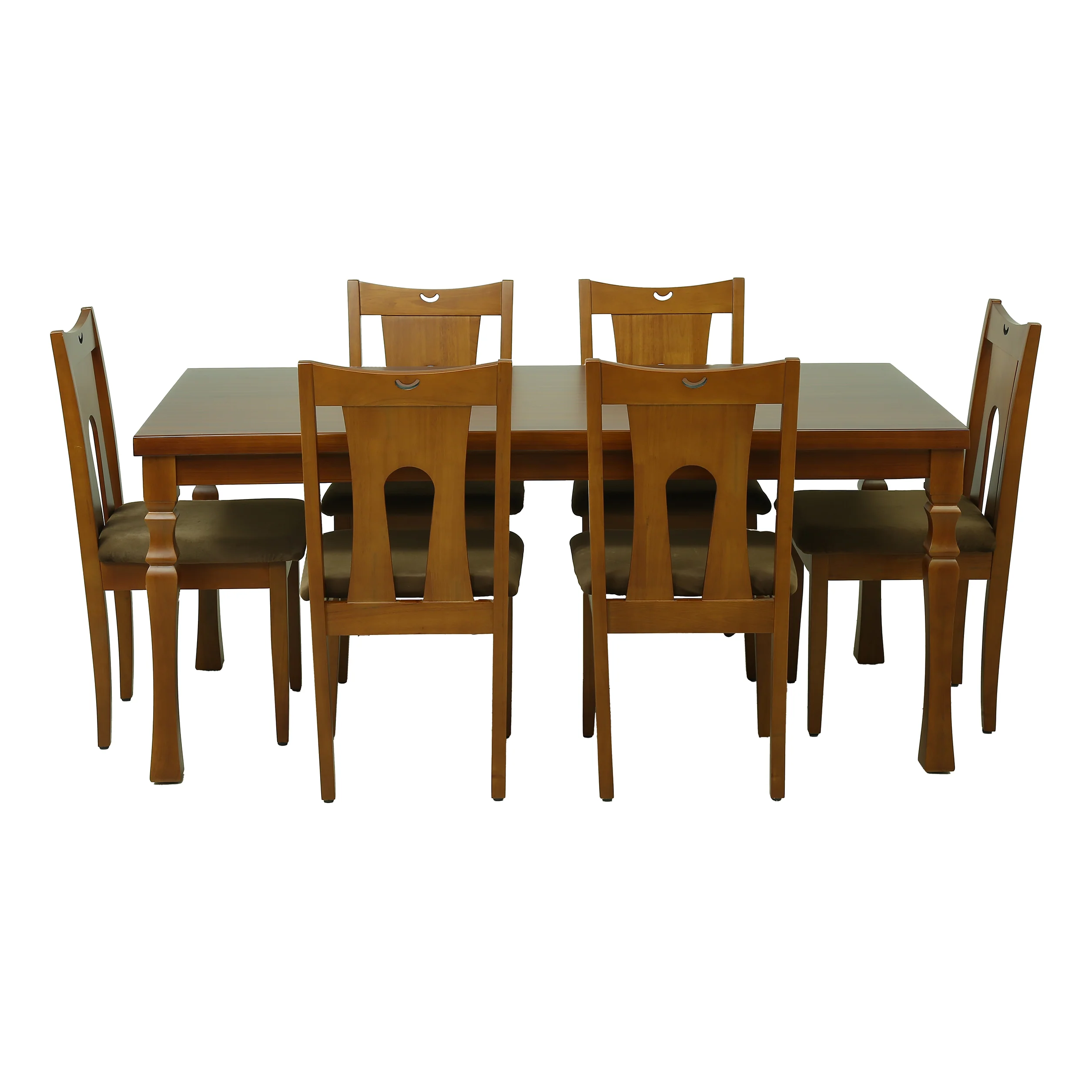 Chocolate 6 Seater Dining Table By Stories - Image 9