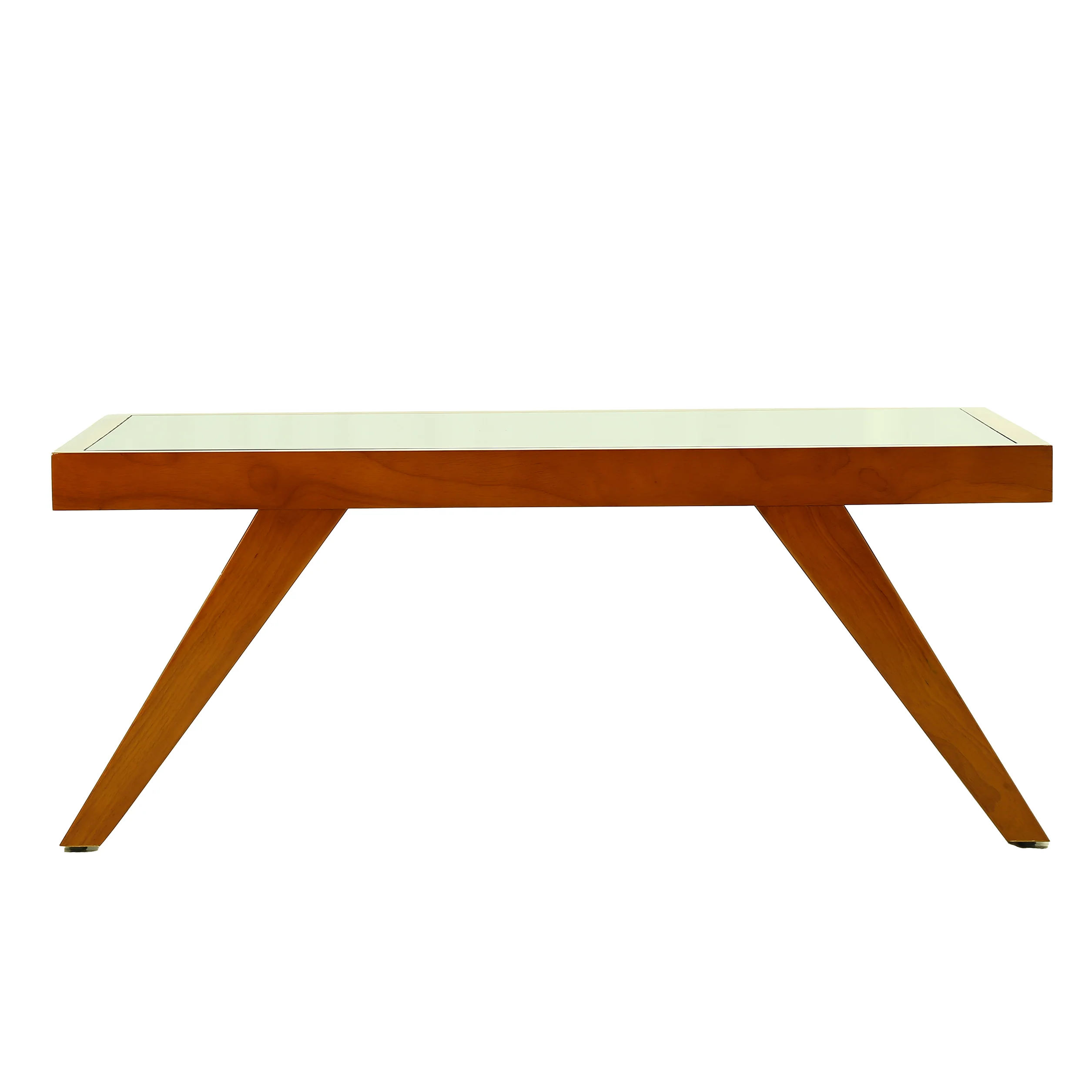 Chocolate Coffee table with Glass Top By Stories - Image 3
