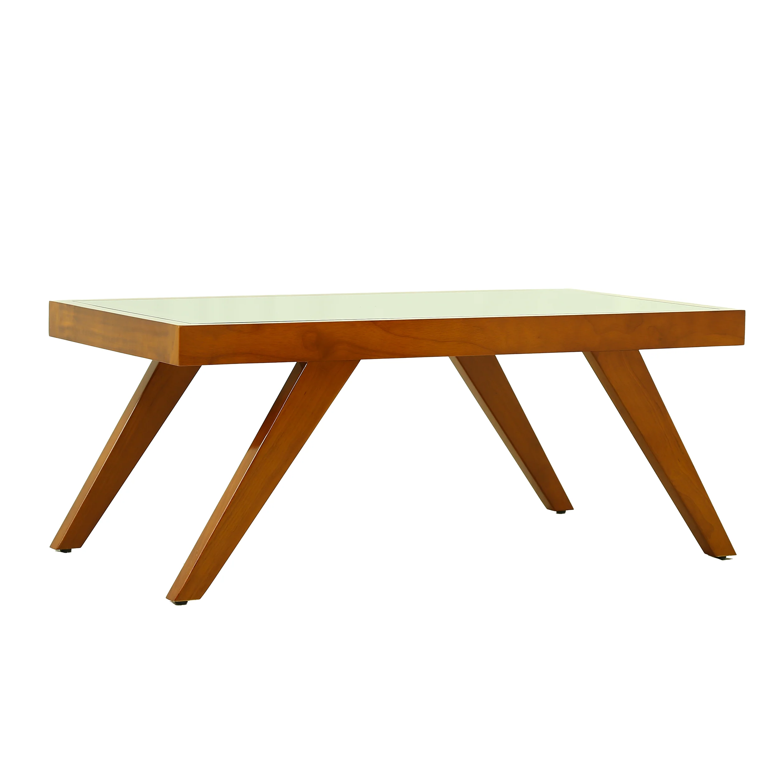 Chocolate Coffee table with Glass Top By Stories - Image 4