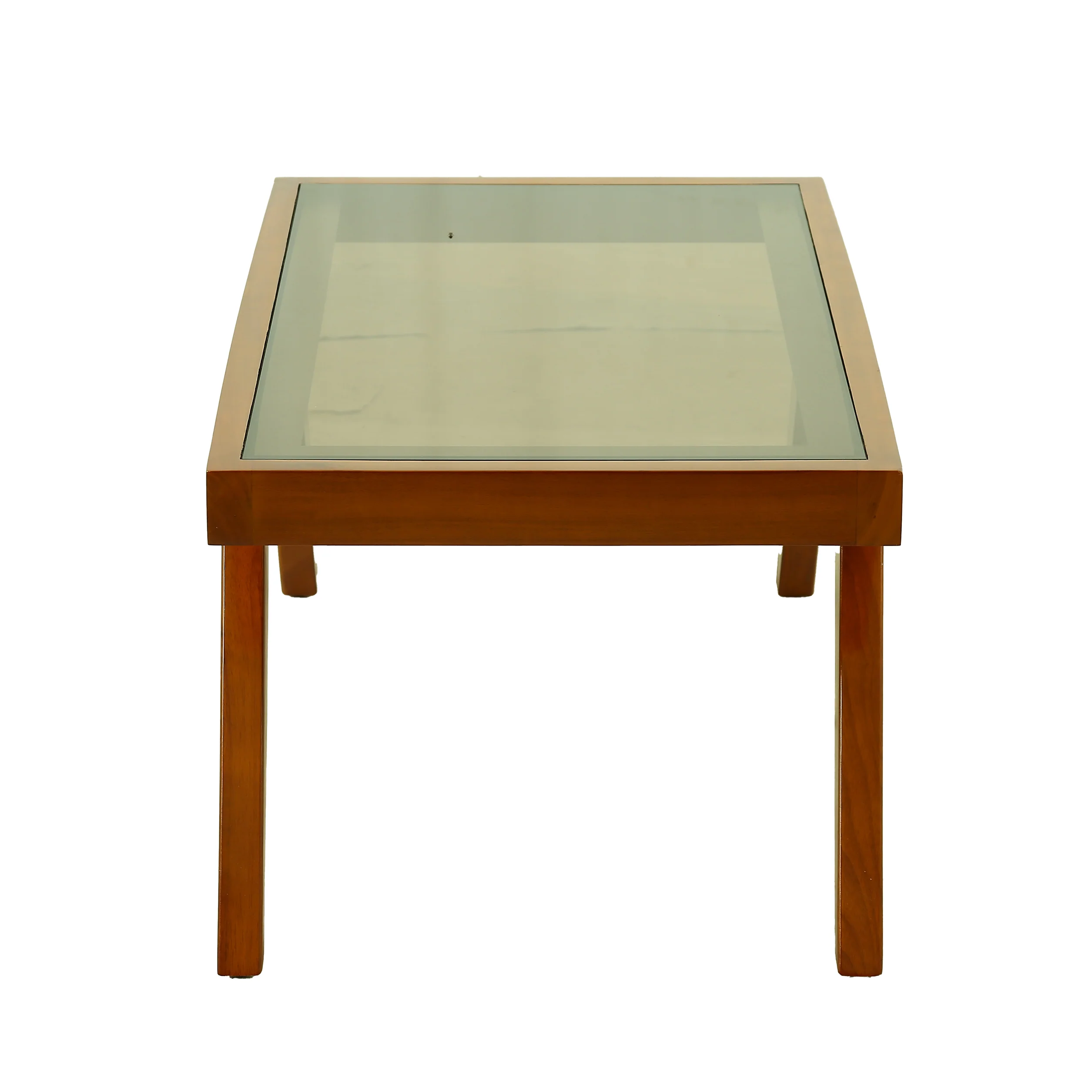 Chocolate Coffee table with Glass Top By Stories - Image 6