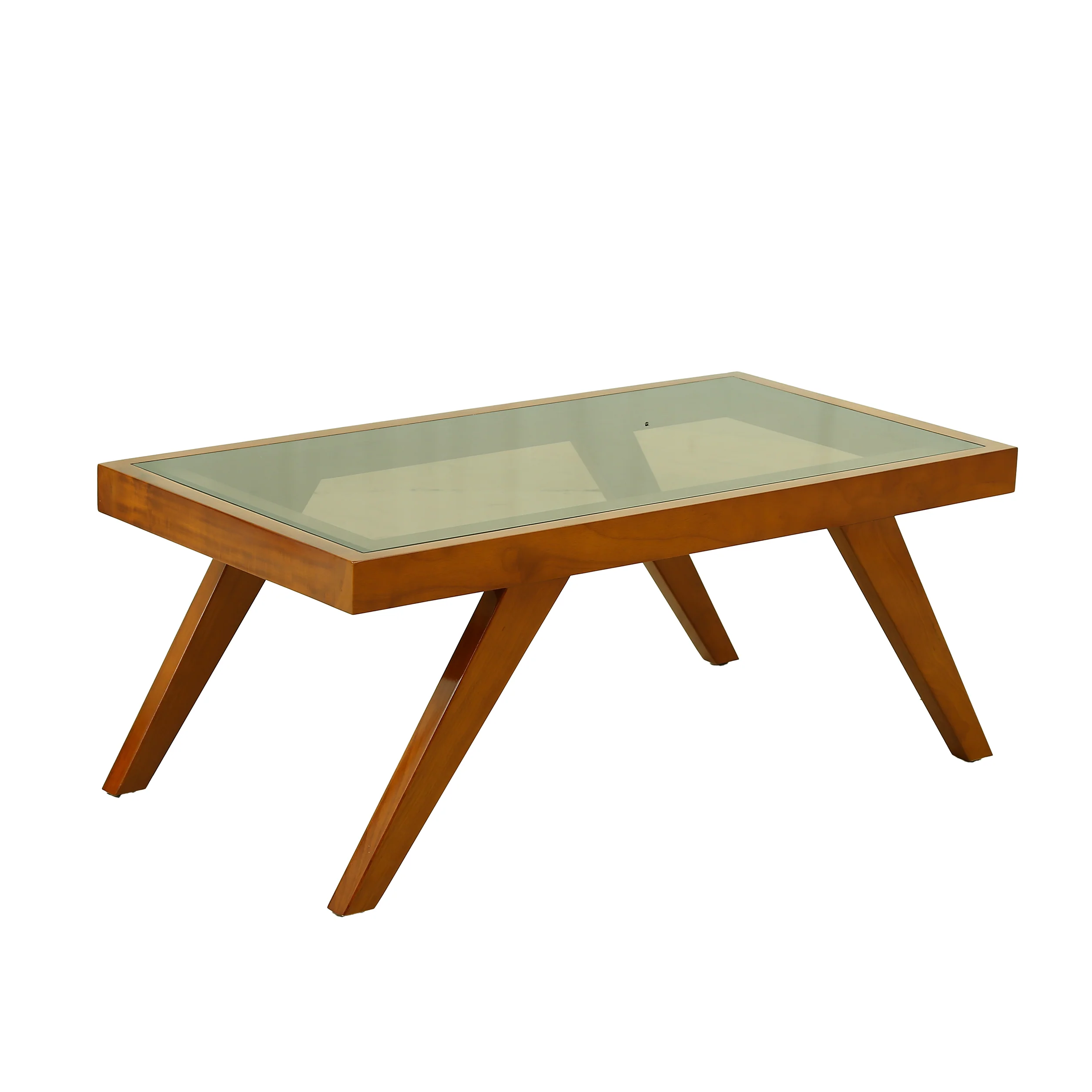 Chocolate Coffee table with Glass Top By Stories - Image 7