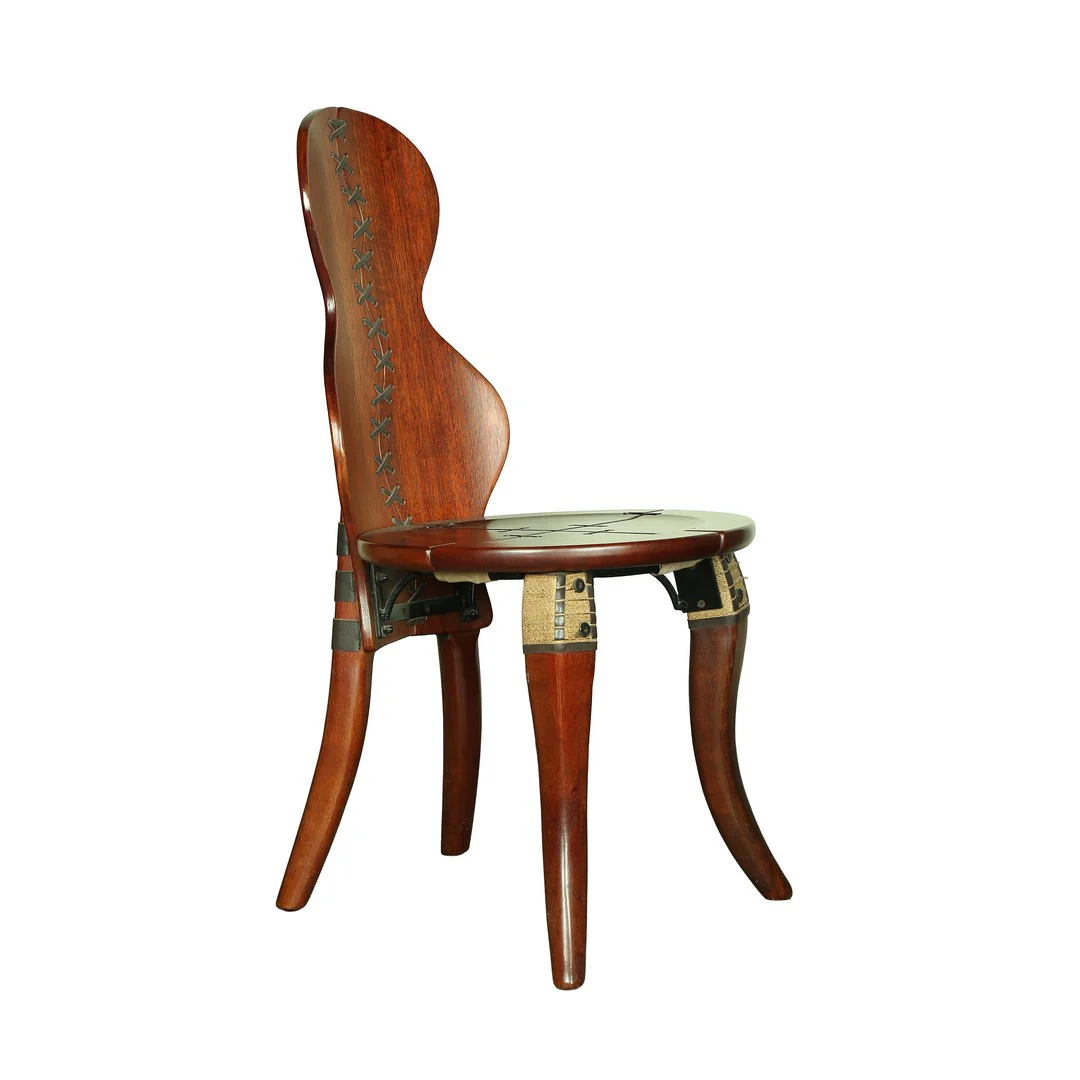Wooden Dining Chair By Stories - Image 3