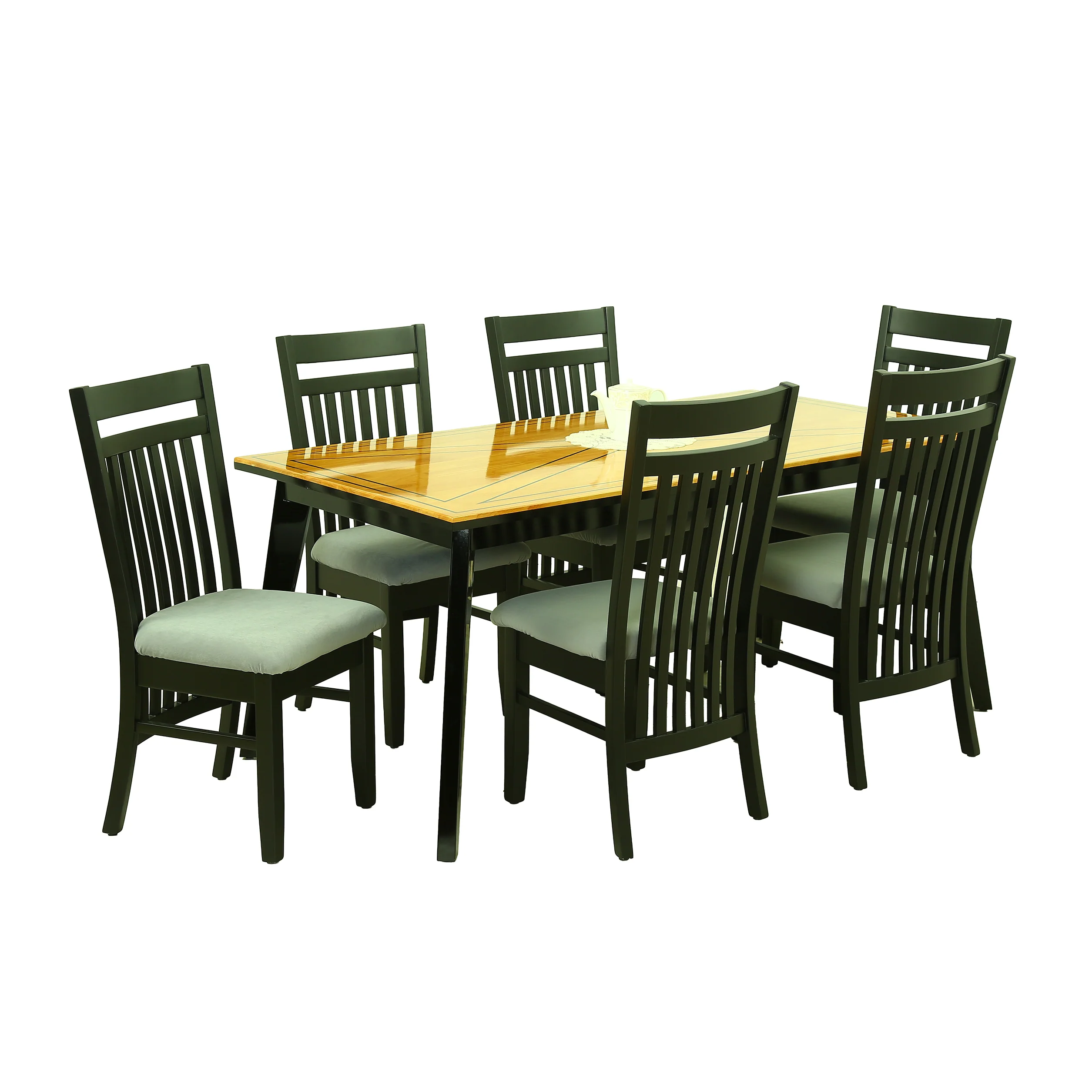 Dark Walnut 6 Seater Dining Table By Stories - Image 6