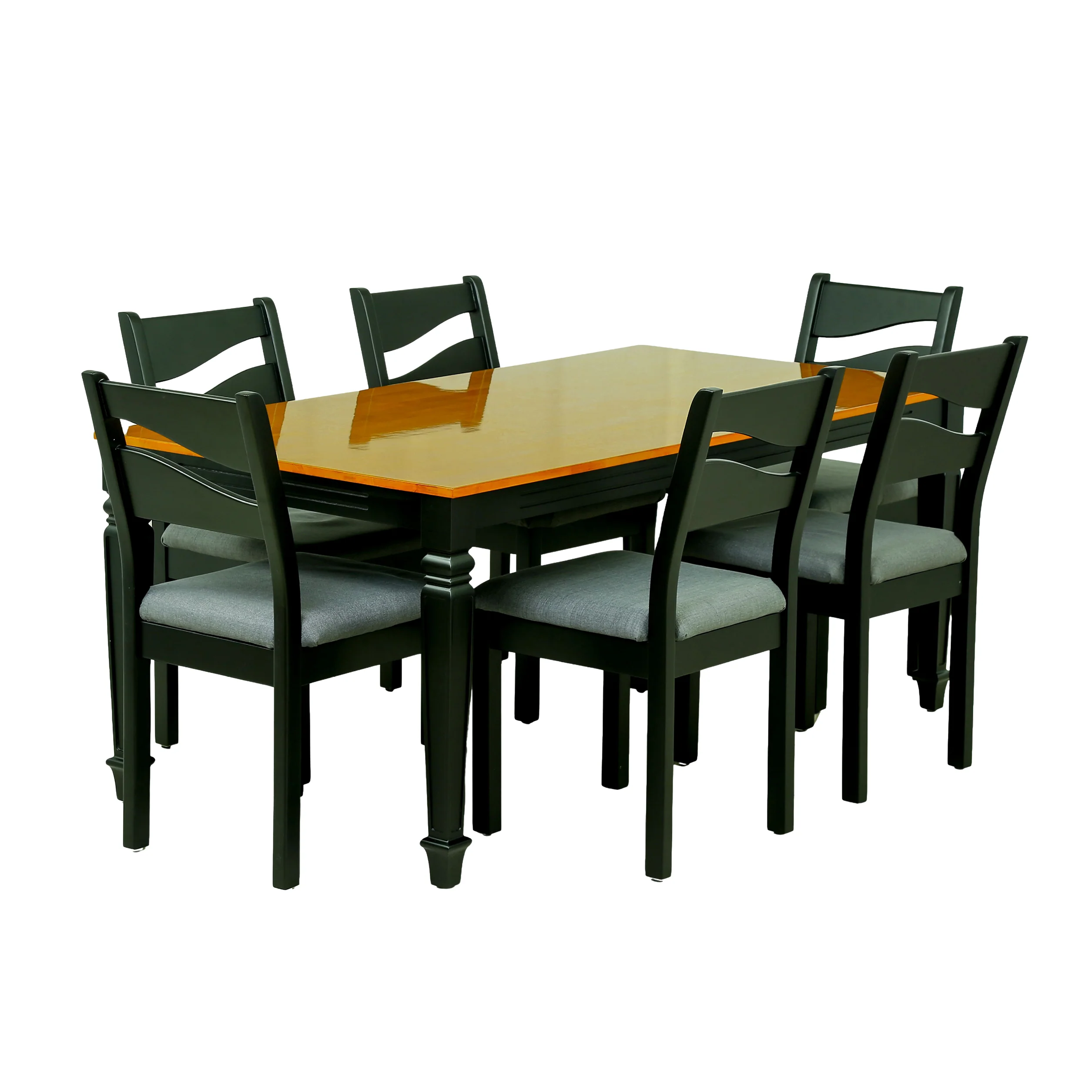 Dark Walnut 6 Seater Dining Table - Image 3