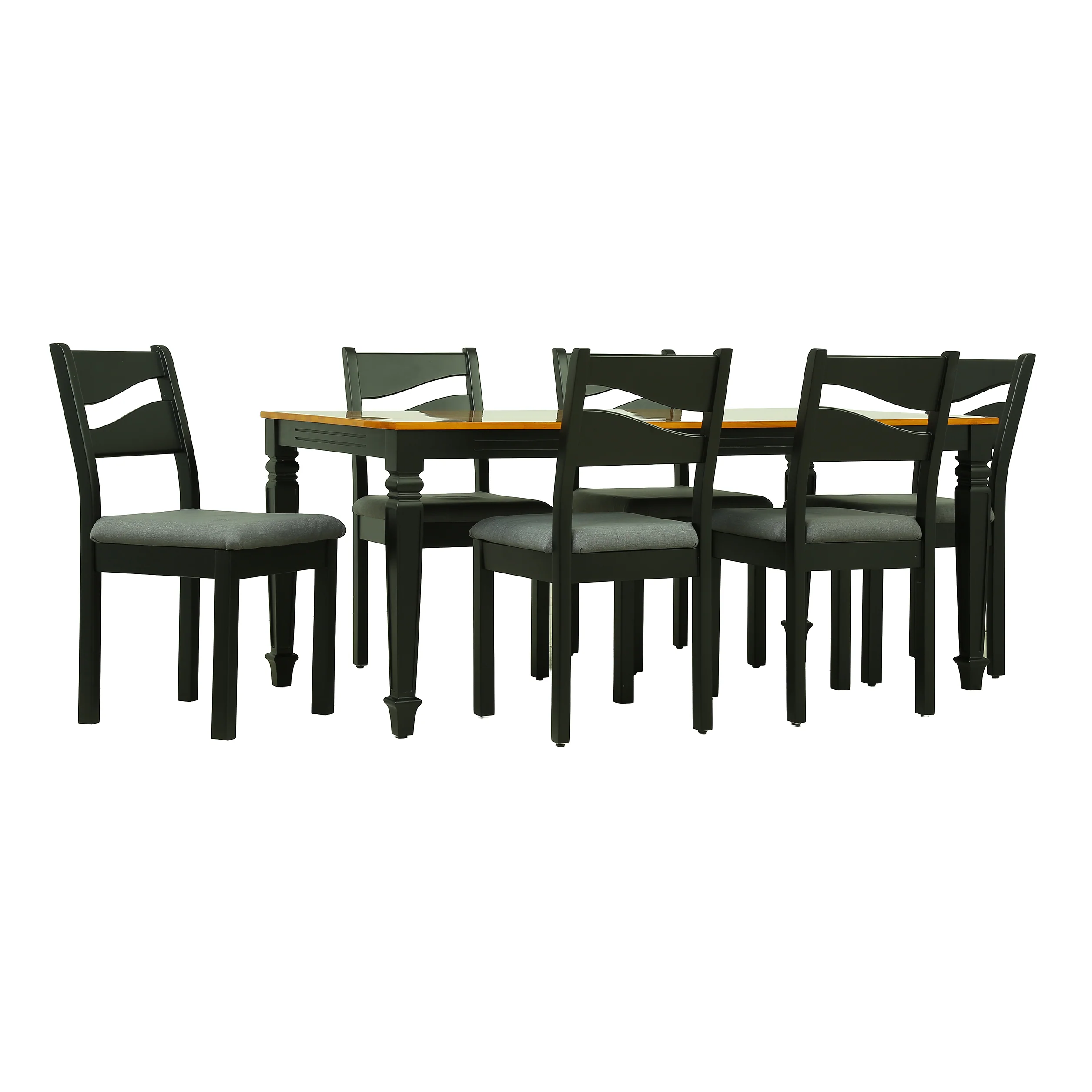 Dark Walnut 6 Seater Dining Table - Image 9