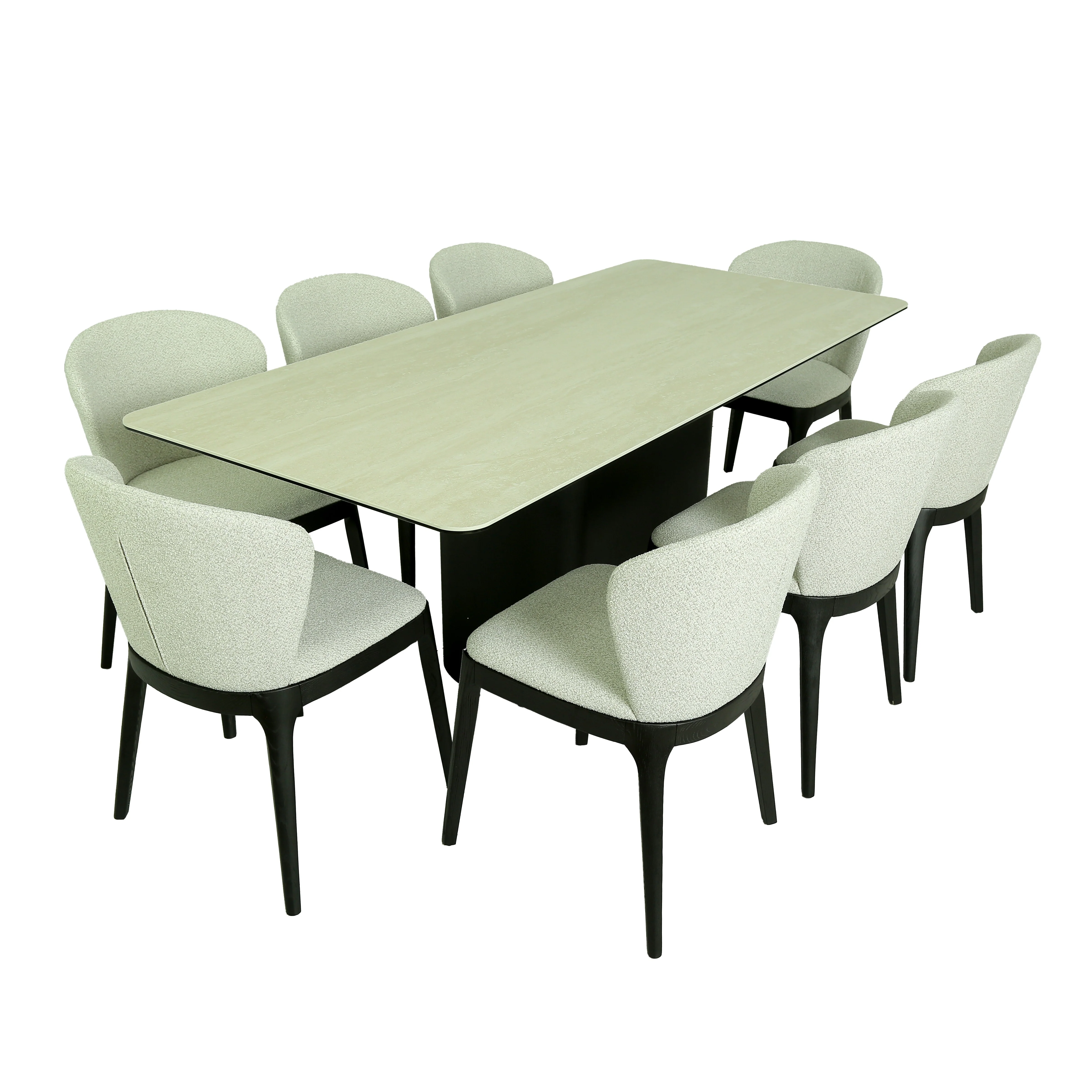 Donita 8 Seater Dining Table Black Oak Veneer By Stories - Image 3