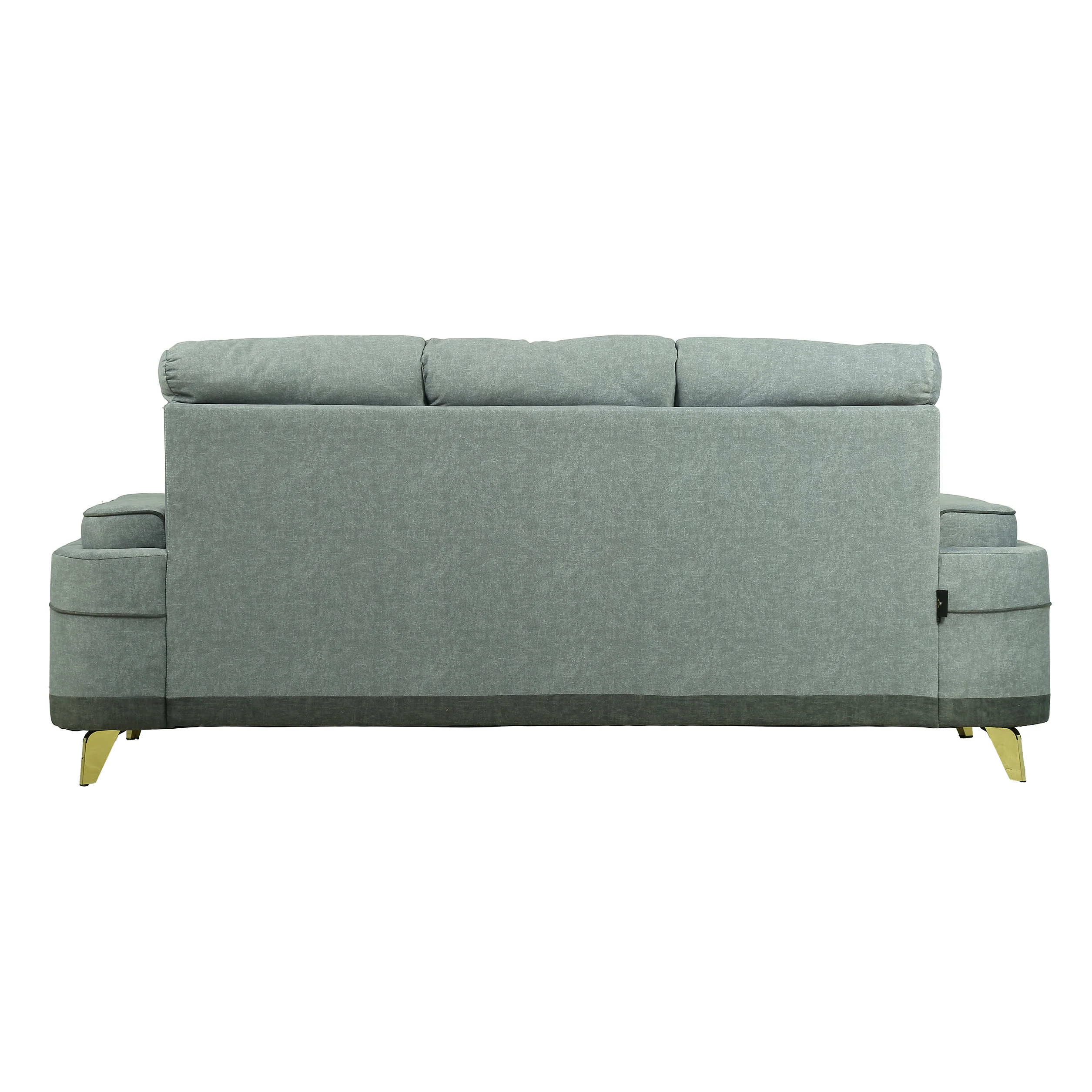 Grey Milan 3 Seater sofa [Backrest: Fabric] By Stories - Image 5