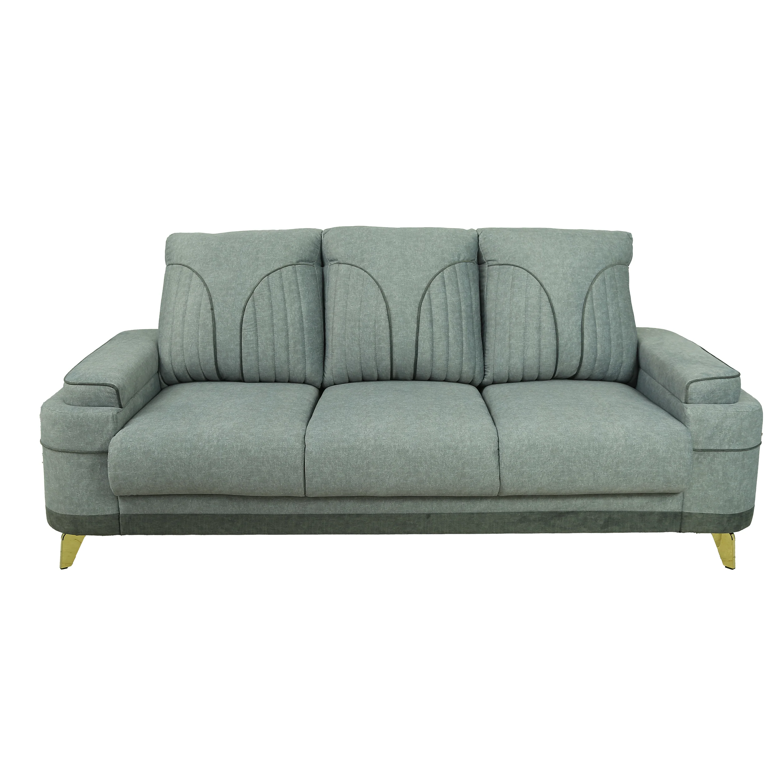 Grey Milan 3 Seater sofa [Backrest: Fabric] By Stories - Image 6