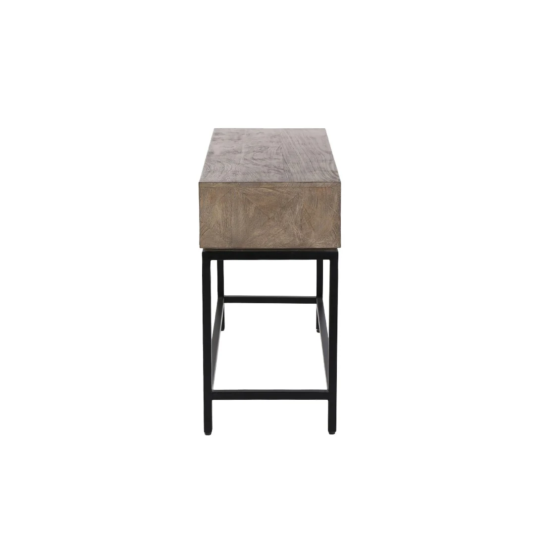 Mango Wood Console Table with Iron base By Stories - Image 3