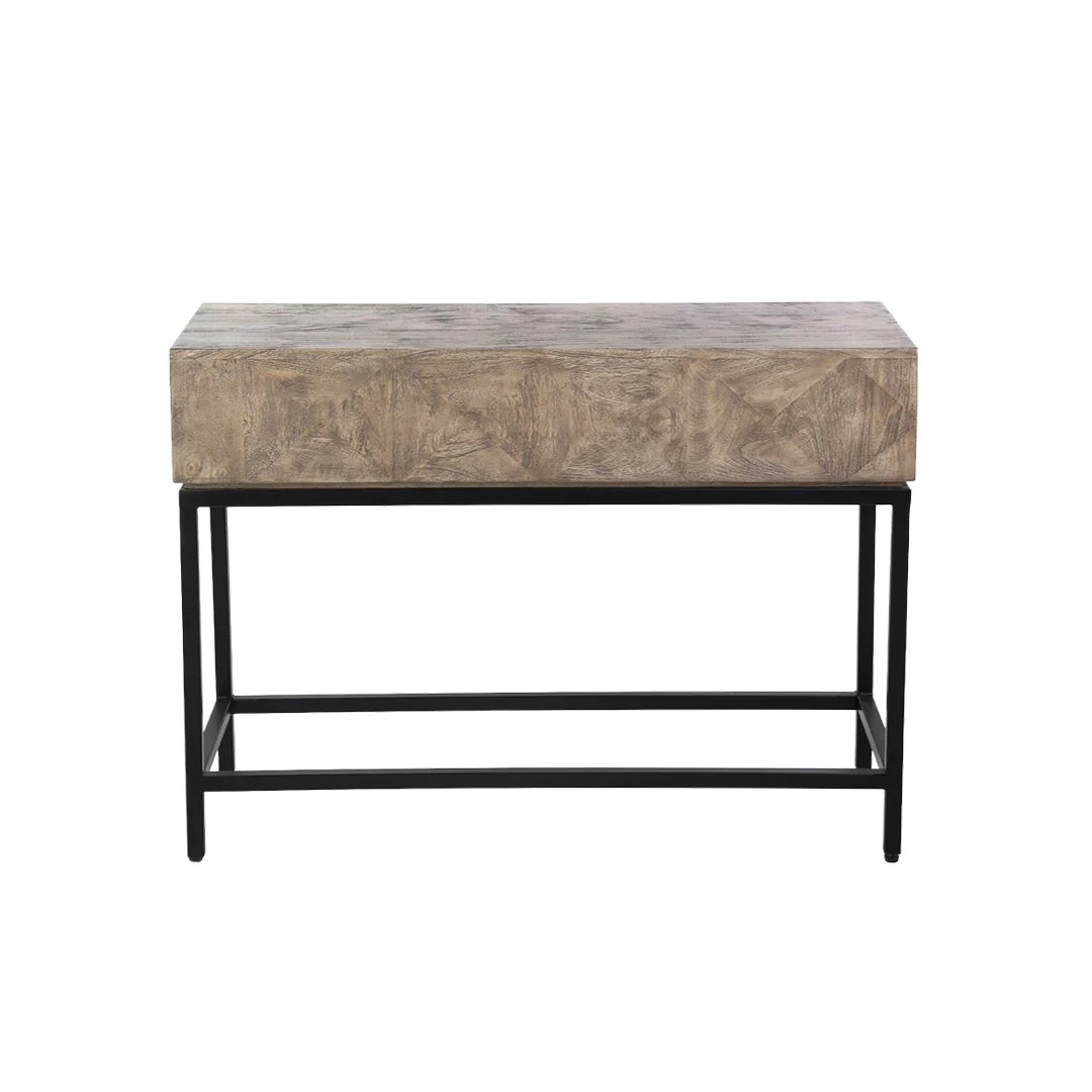 Mango Wood Console Table with Iron base By Stories - Image 5