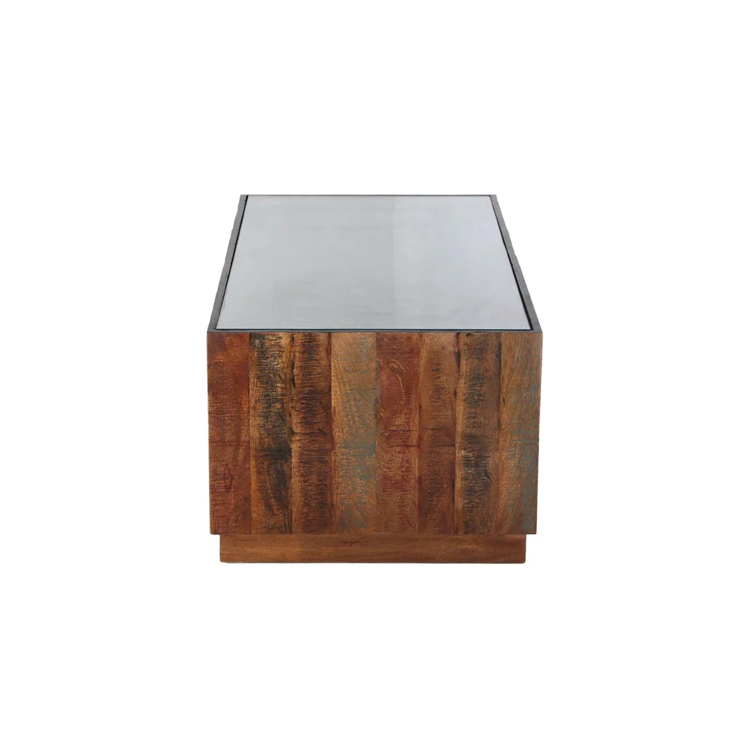 Coffee Table W/ Glass Top By Stories - Image 4
