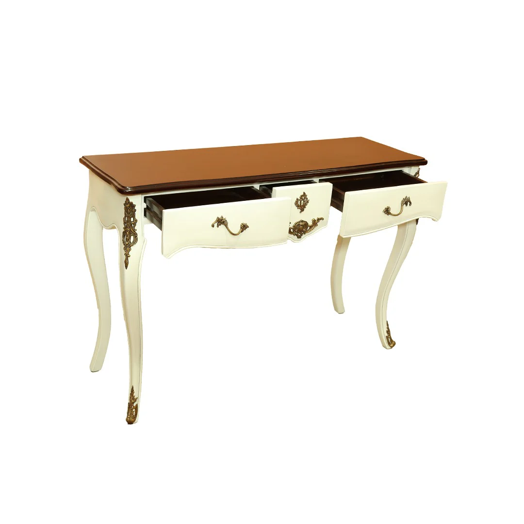 White Hallbert Console Table By Stories - Image 4
