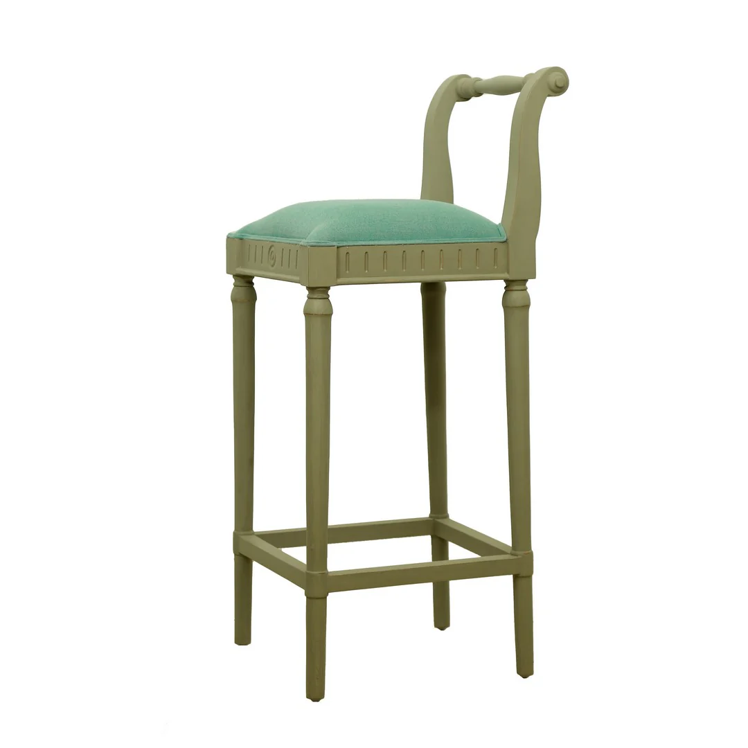 Iyara Bar Chair In Mahogany Wood By Stories - Image 3