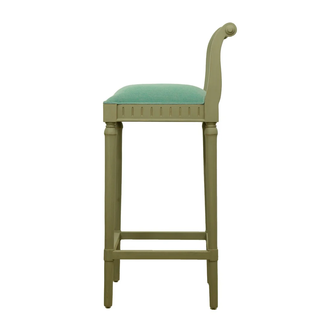 Iyara Bar Chair In Mahogany Wood By Stories - Image 4