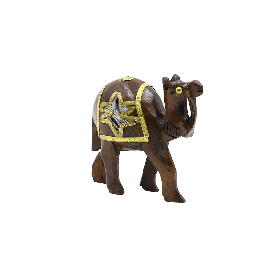 Wooden Camel with Star Jali By Stories - Image 3