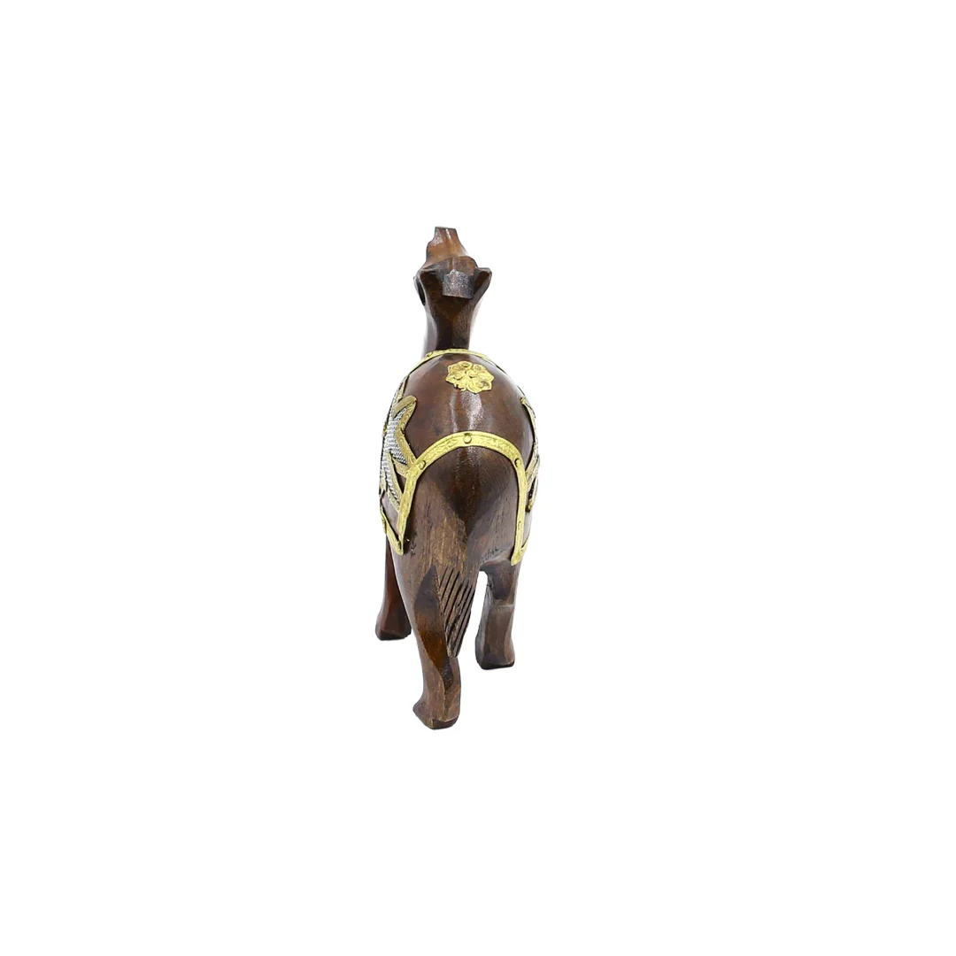 Wooden Camel with Star Jali By Stories - Image 4