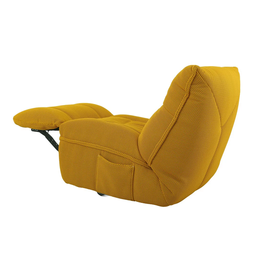 Yellow Karl Manual 1 Seater Recliner Swivel Glider - Image 5