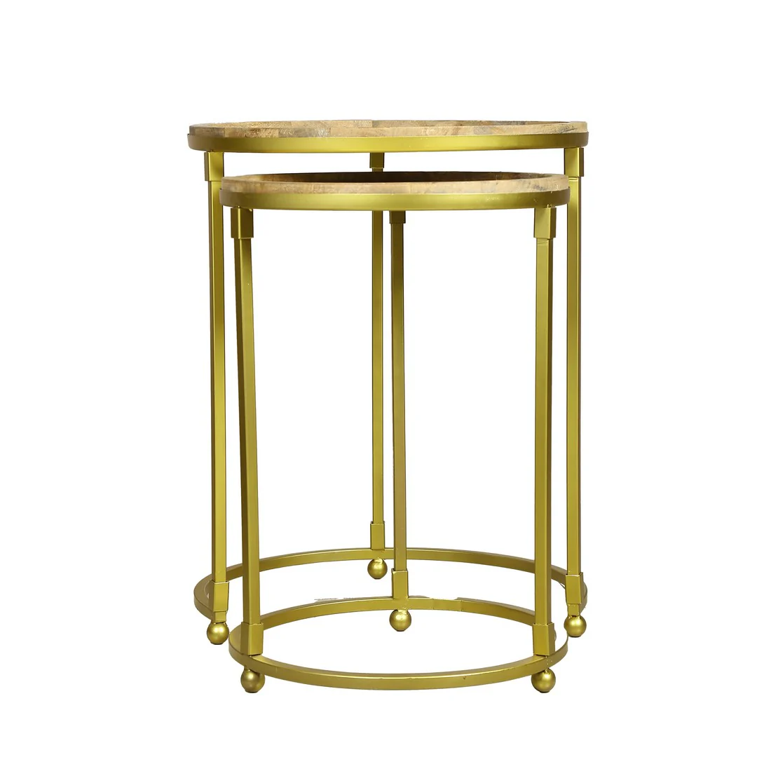 LMA Drop Embossed Nested Set of 2 Side Table - Image 6