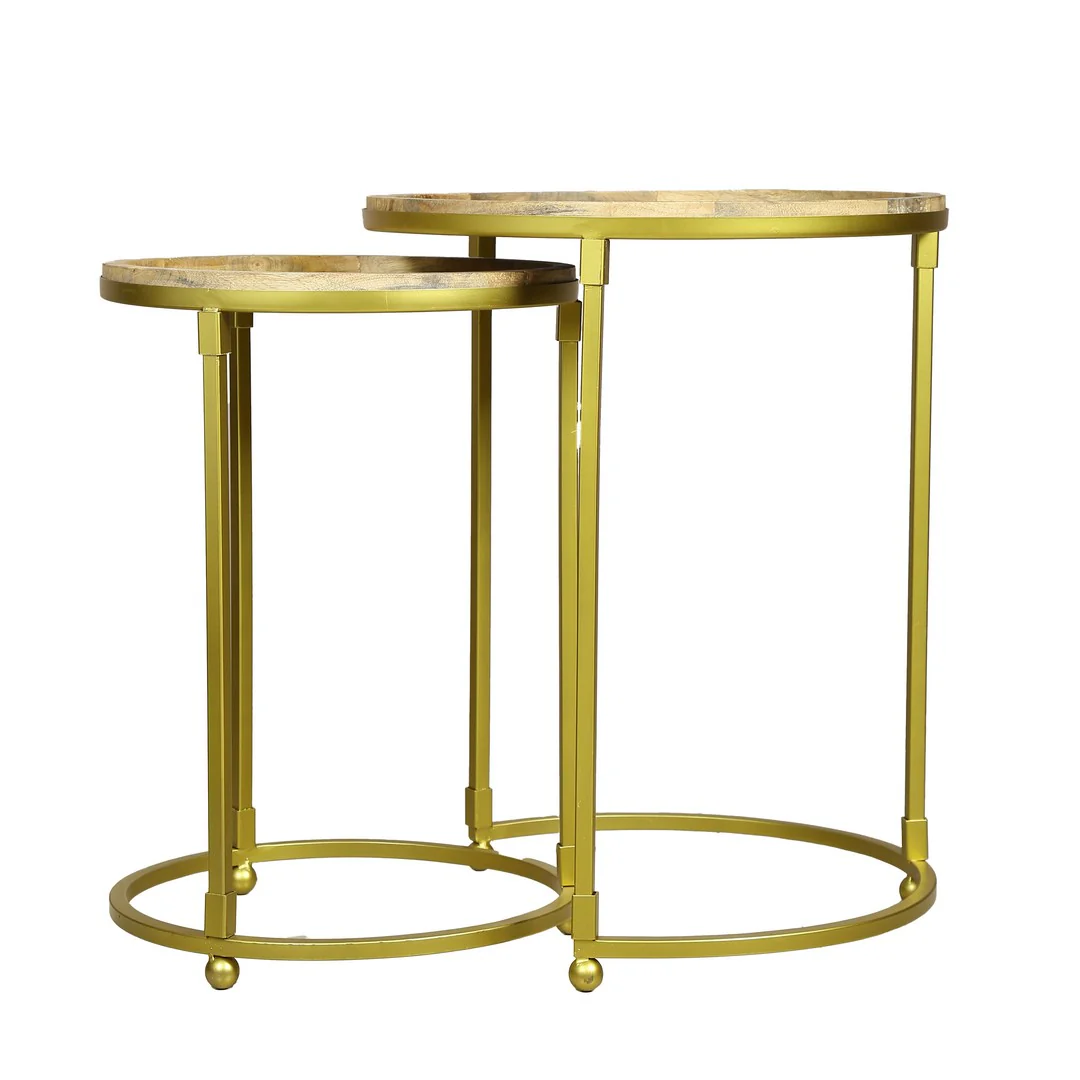 LMA Drop Embossed Nested Set of 2 Side Table - Image 7