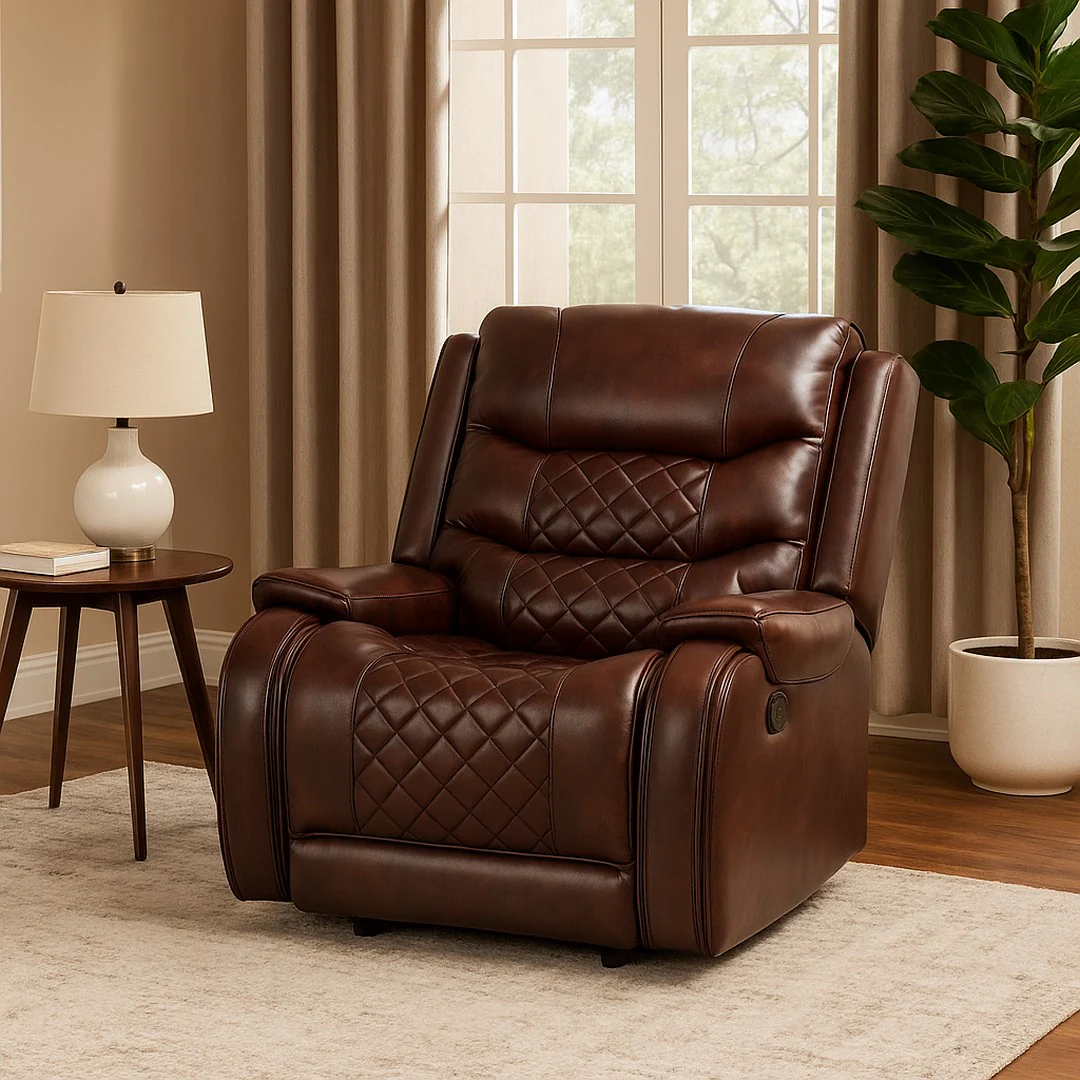 1 Seater Recliner Sofa [Brown] By Stories