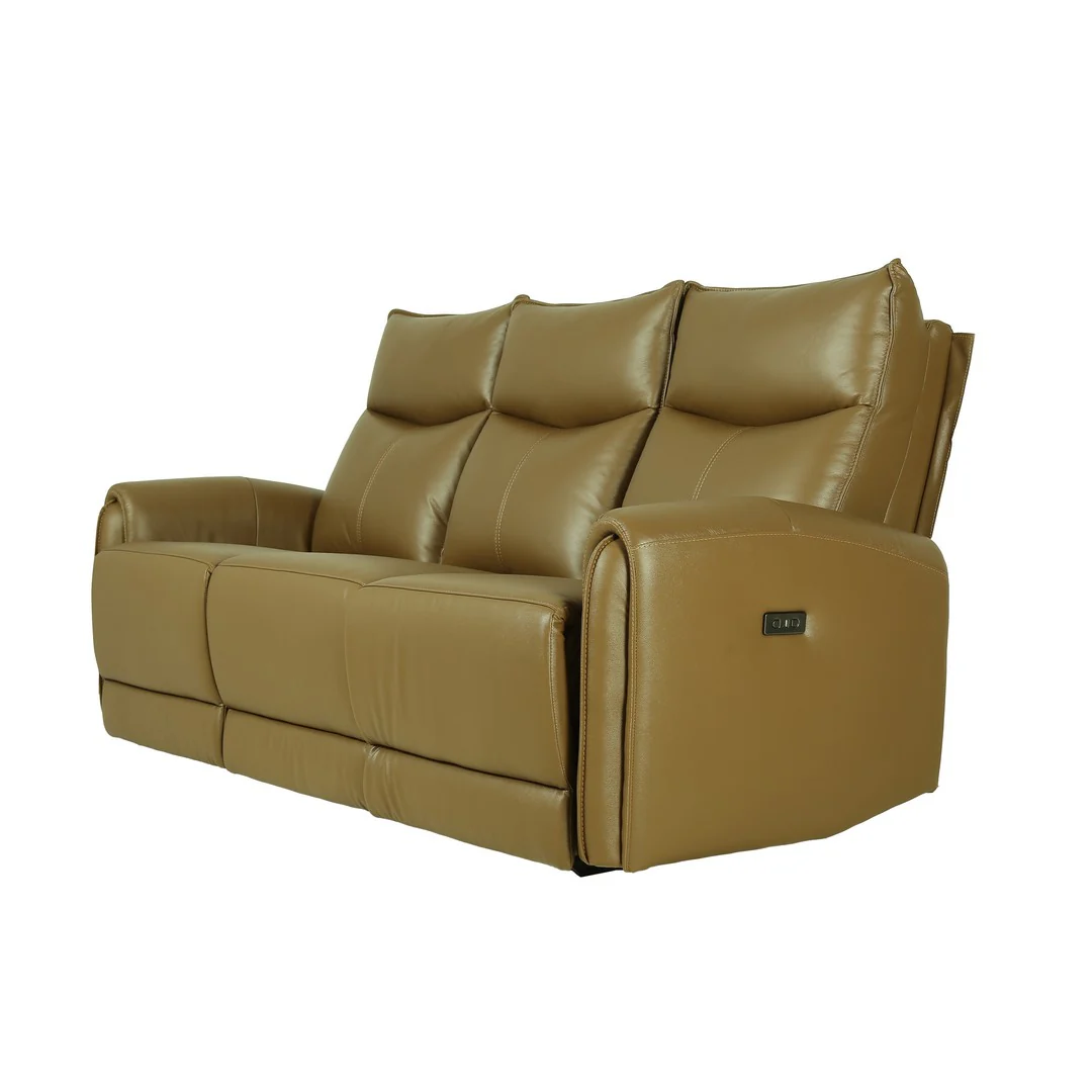 Motorized 3 Seater Recliner Sofa [Leather] By Stories - Image 5