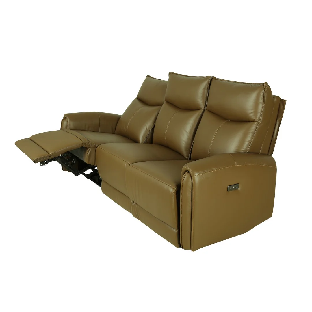 Motorized 3 Seater Recliner Sofa [Leather] By Stories - Image 6