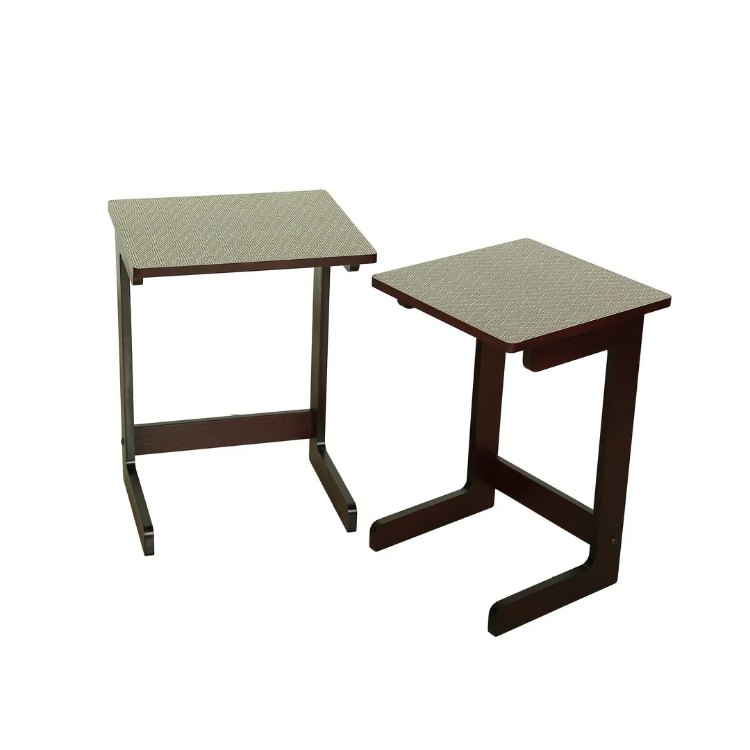 Nest Table Set Of 2 U.V.Print Wood Aztec By Stories - Image 7
