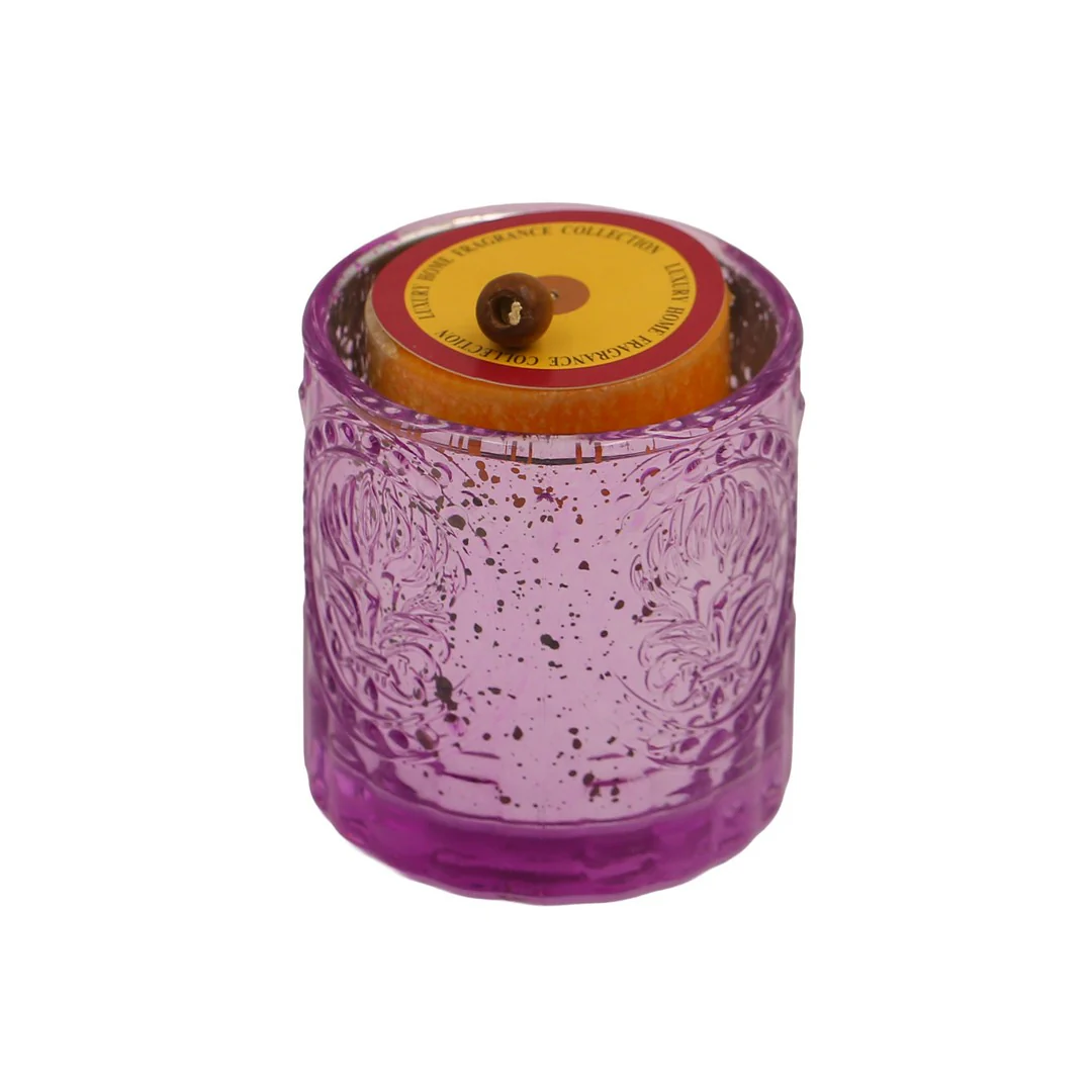 Purple Glass Candle Holder By Stories - Image 6