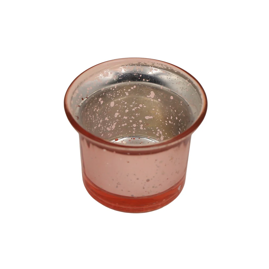 Red Glass Candle Holder By Stories - Image 3