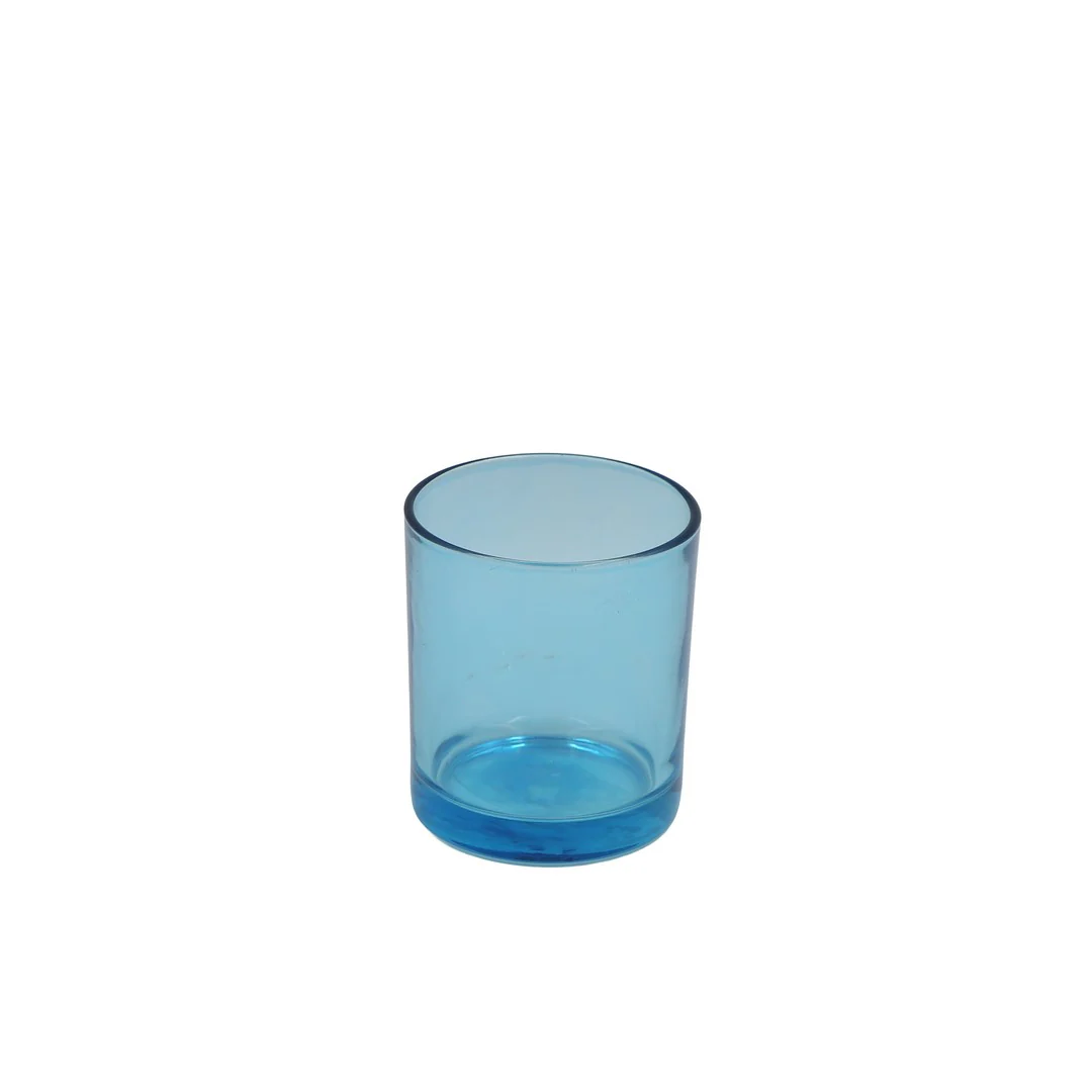 Blue Glass Candle Holder By Stories - Image 3