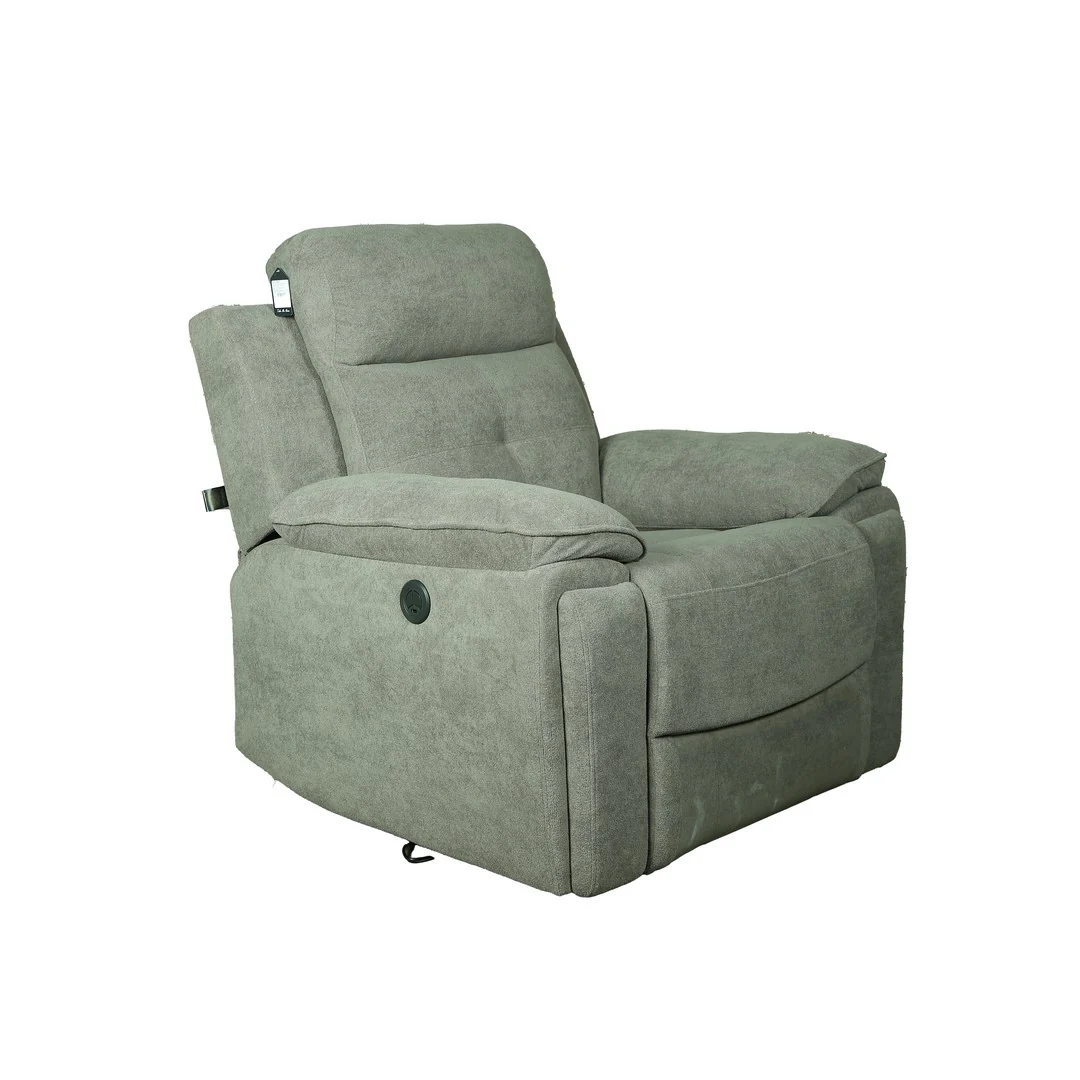 Tierra Motorized 1 Seater Recliner Sofa [Chenille Boucle Fabric] By Stories - Image 3