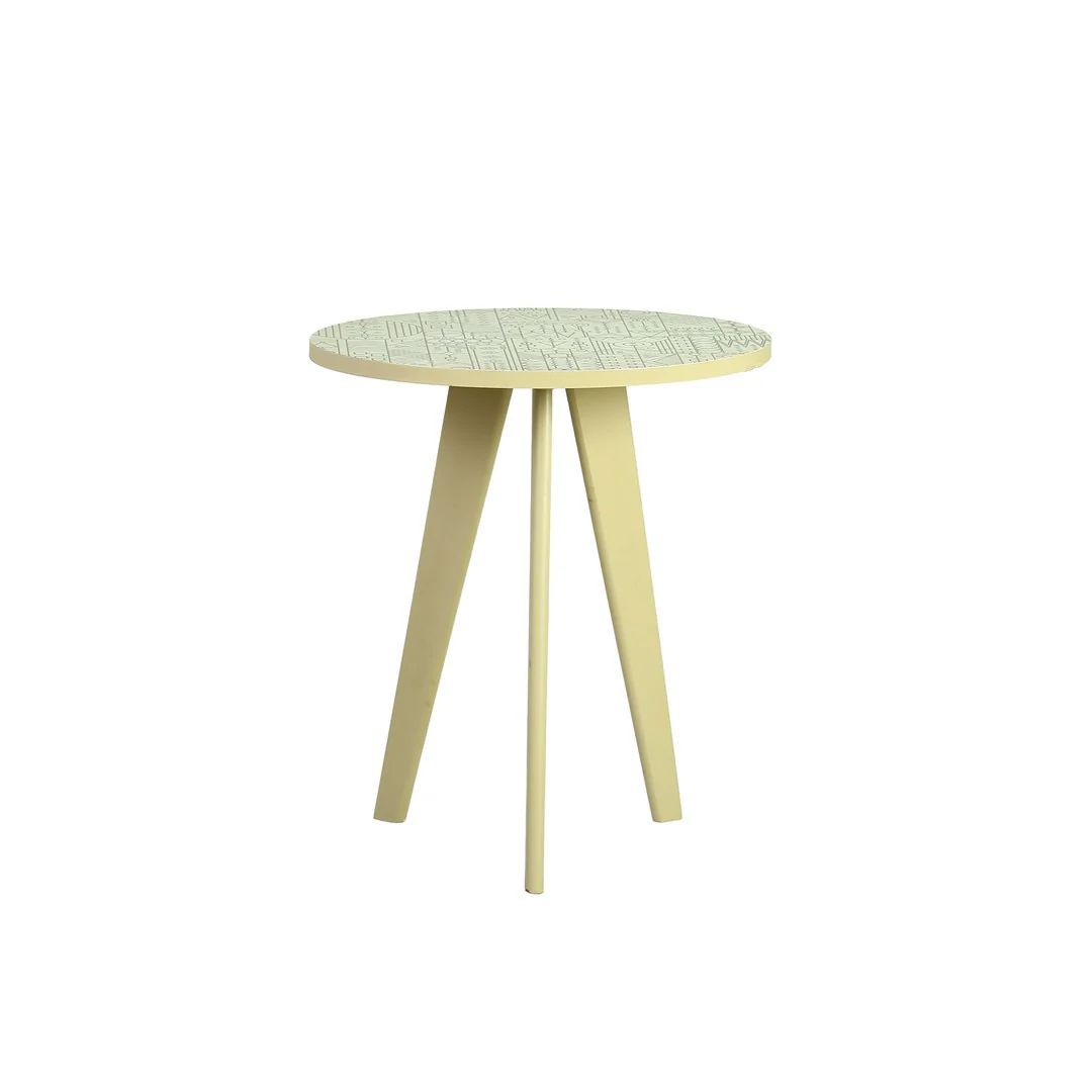 Oval Tri Table Coffee U.V. Print Wood By Stories - Image 3