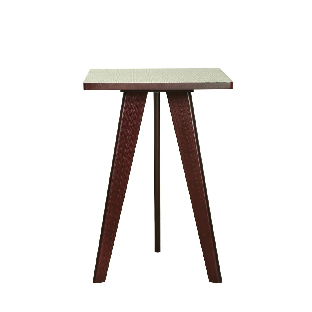 Square Tri Table aztec U.V. Print Wood By Stories - Image 7