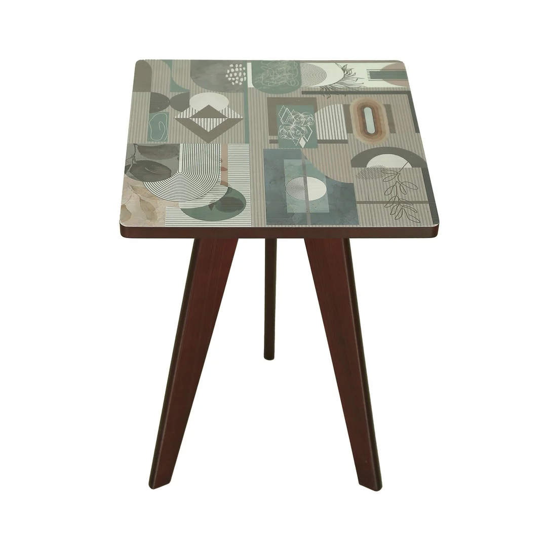 Square Tri Table Wenge U.V. Print Wood By Stories - Image 4