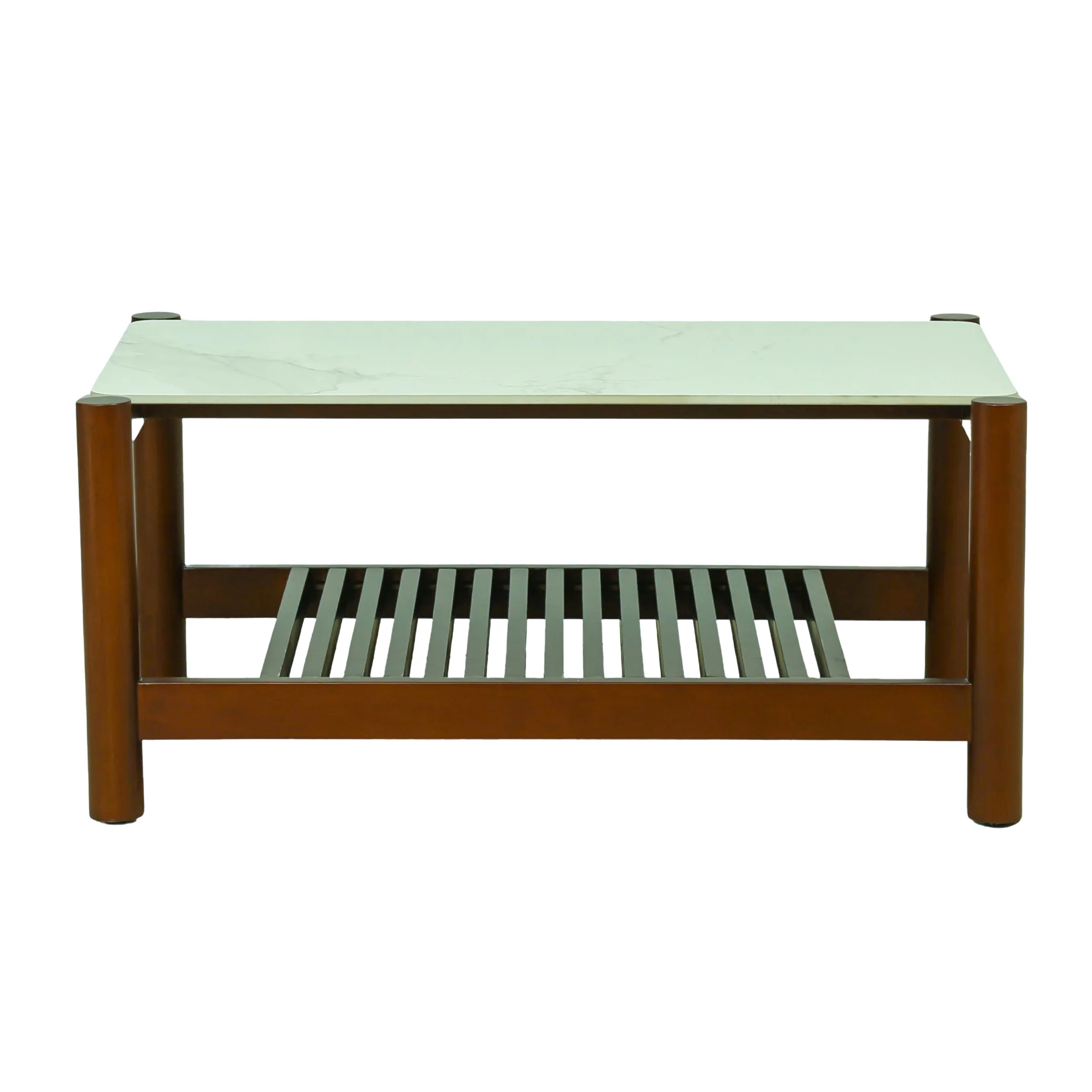 White chocolate Coffee Table with Tiles Top [Wooden] By Stories - Image 3