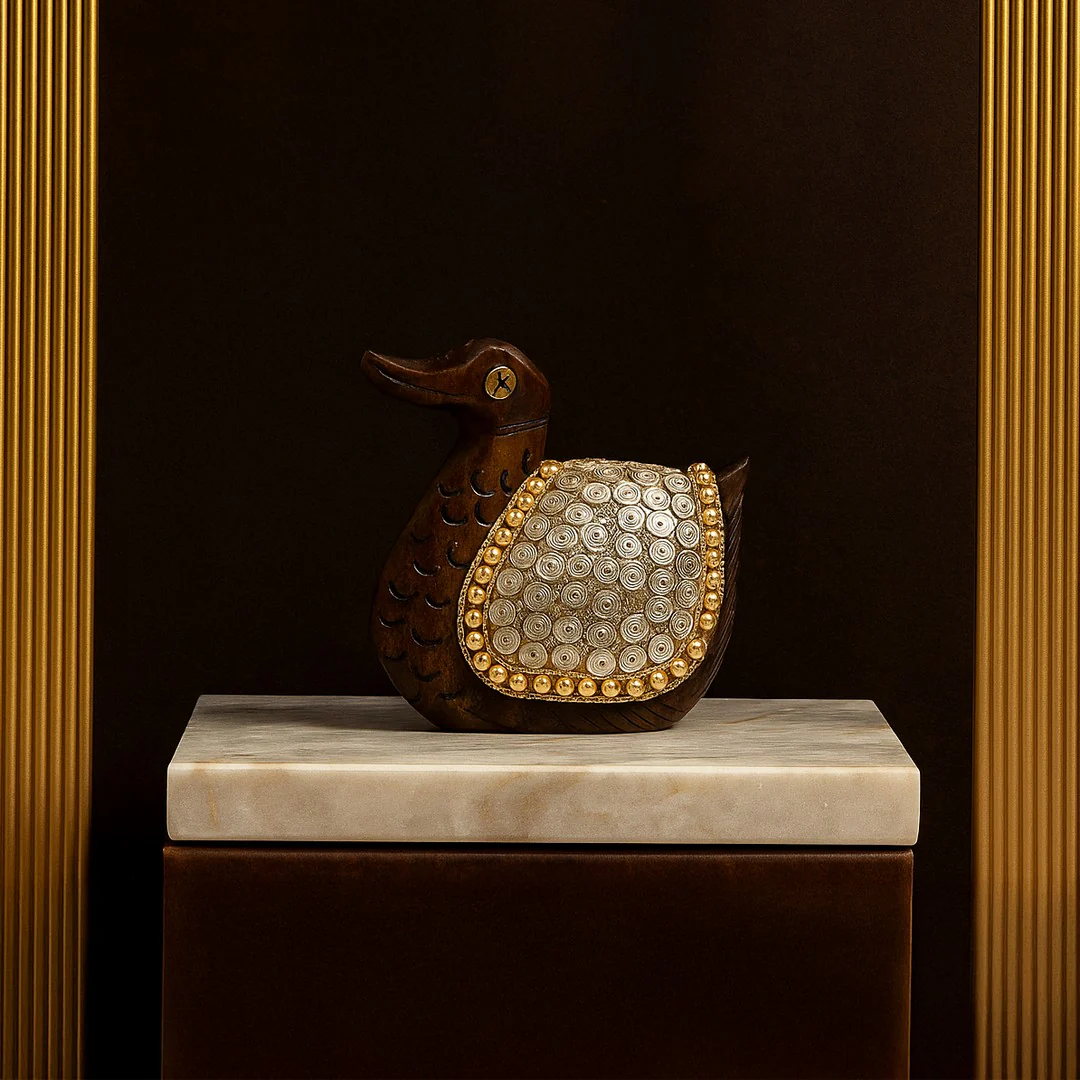 Wooden Duck Golden Spiral Work By Stories