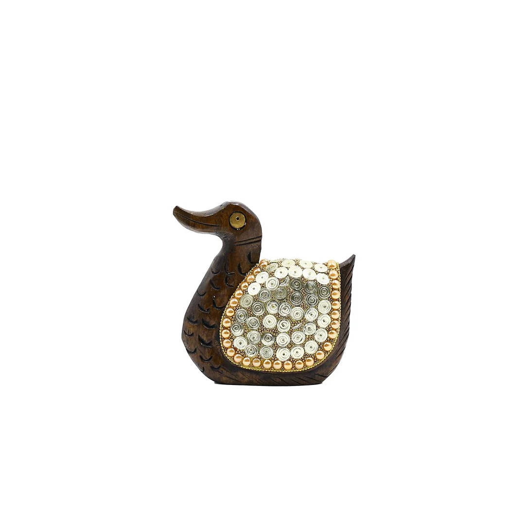 Wooden Duck Golden Spiral Work By Stories - Image 2