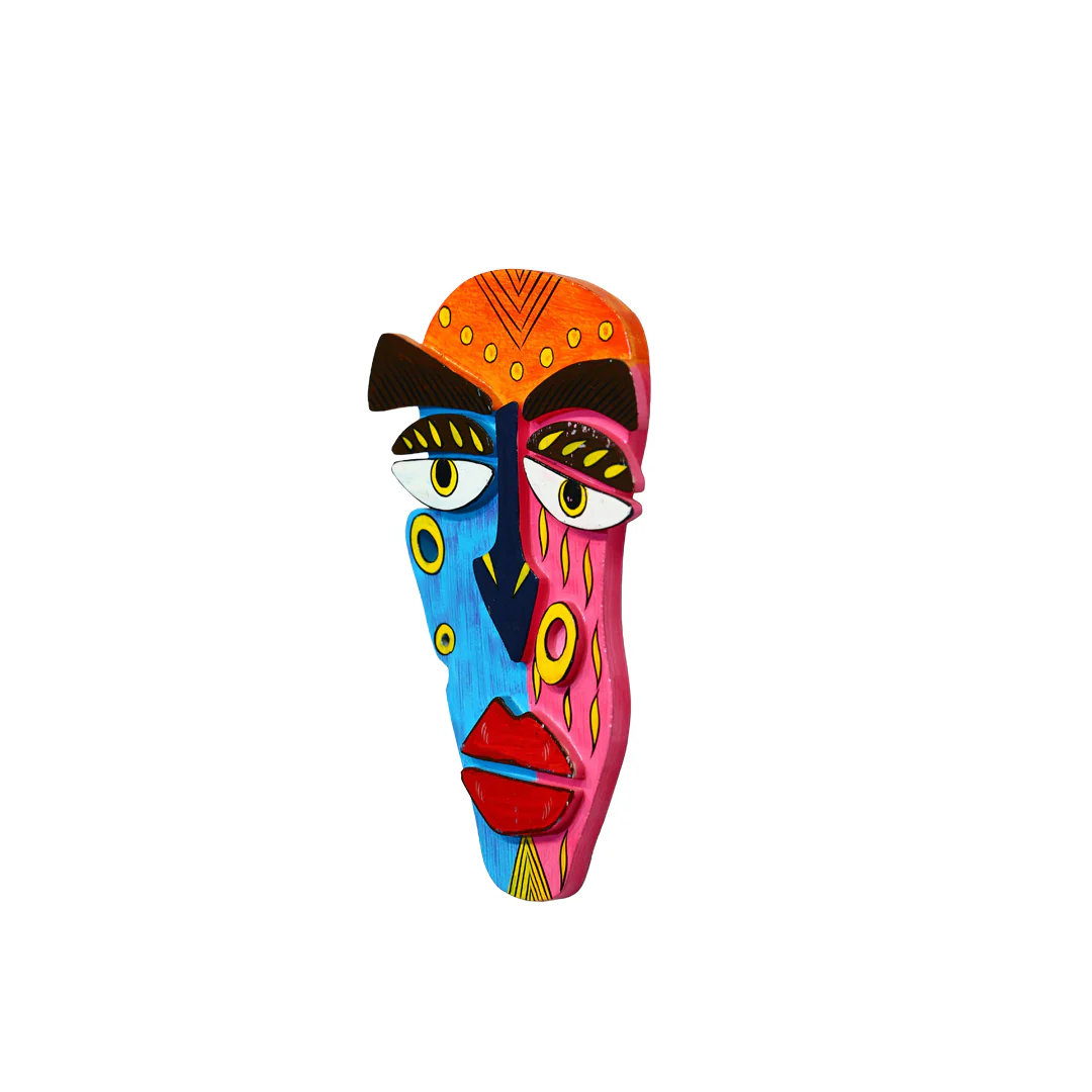 Wooden Mask Painted By Stories - Image 6